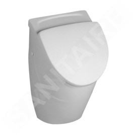 Villeroy & Boch O.novo - Urinoir à action siphonique Compact pour installation avec abattant, sortie arrière, CeramicPlus,