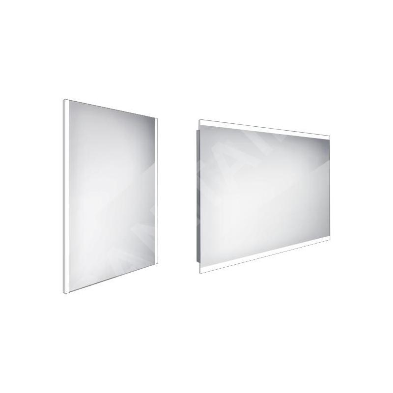 Nimco Miroirs - Miroir avec éclairage LED, 600x800 mm, carré, aluminium ZP 11002 Nimco Miroirs - Miroir avec éclairage LED, 600x800 mm, carré, aluminium ZP 11002