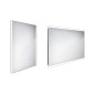 Nimco Miroirs - Miroir avec éclairage LED, 600x800 mm, carré, aluminium ZP 11002 Nimco Miroirs - Miroir avec éclairage LED, 600x800 mm, carré, aluminium ZP 11002