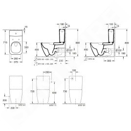 Villeroy & Boch Venticello - cuvette de WC, coude Vario, DirectFlush, CeramicPlus, blanc alpin 4612R0R1