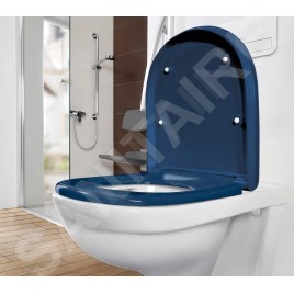 Villeroy & Boch ViCare - abattant de WC Compact, AntiBac, bleu 9M7261P1