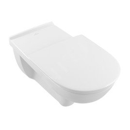 Villeroy & Boch ViCare - WC suspendu pour personne à mobilité réduite, sortie arrière, DirectFlush, blanc alpin 4601R001