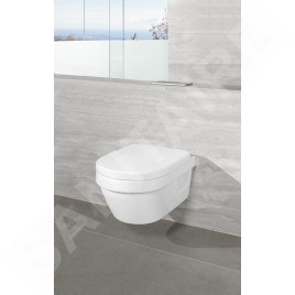 Villeroy & Boch Architectura - WC suspendu Compact, sortie arrière, DirectFlush, AntiBac, CeramicPlus, blanc alpin 4687R0T2