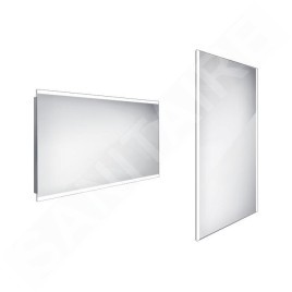 Nimco Miroirs - Miroir avec éclairage LED, 1200x700 mm, aluminium ZP 12006