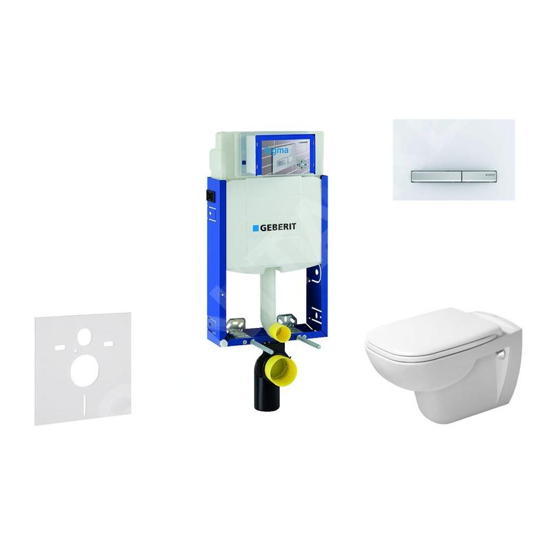Geberit Kombifix - Ensemble bâti-support, cuvette de toilette et siège D-Code, Rimless, SoftClose, plaque Sigma50, blanc alpin Geberit Kombifix - Ensemble bâti-support, cuvette de toilette et siège D-Code, Rimless, SoftClose, plaque Sigma50, blanc alpin