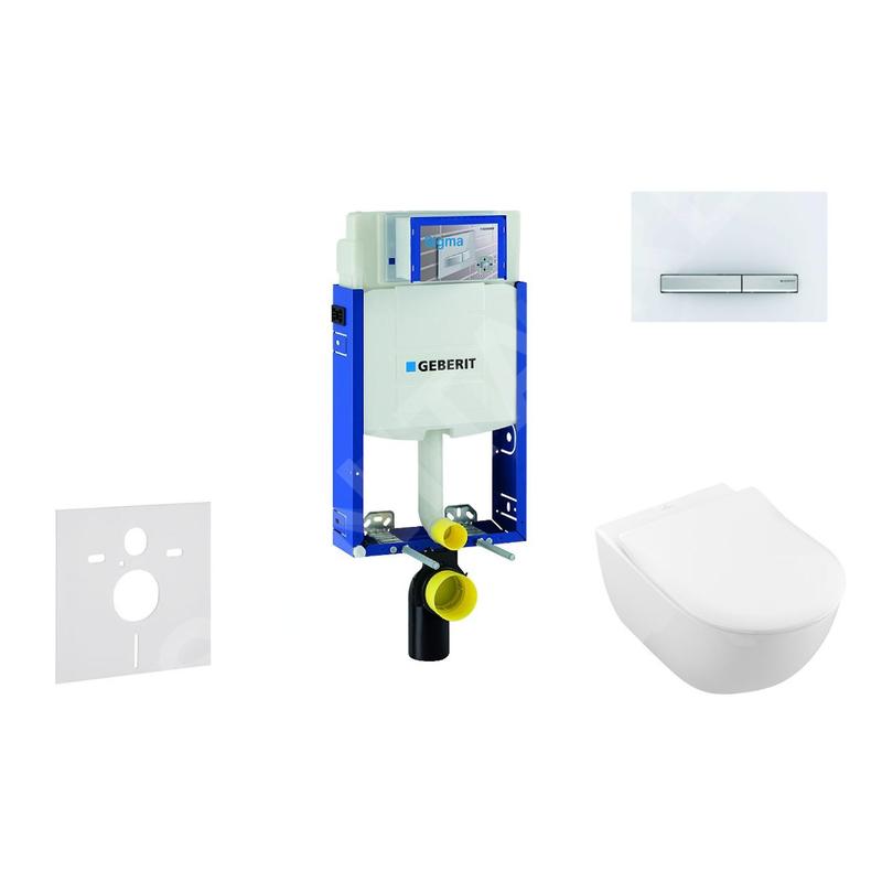 Geberit Kombifix - Ensemble bâti-support, cuvette de toilette et siège Subway 2.0, DirectFlush, SoftClose, CeramicPlus et Geberit Kombifix - Ensemble bâti-support, cuvette de toilette et siège Subway 2.0, DirectFlush, SoftClose, CeramicPlus et
