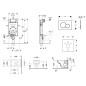 Geberit Kombifix - Ensemble bâti-support, cuvette de toilette et siège D-Code, Rimless, SoftClose, plaque Sigma01, chrome
