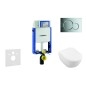 Geberit Kombifix - Ensemble bâti-support, cuvette de toilette et siège Subway 2.0, DirectFlush, SoftClose, CeramicPlus et