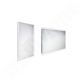 Nimco Miroirs - Miroir de salle de bains LED 400 x 600 mm, carré, aluminium ZP 11000