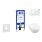 Geberit Duofix - Ensemble bâti-support, cuvette de toilette et siège Subway 2.0, DirectFlush, SoftClose, CeramicPlus et plaque