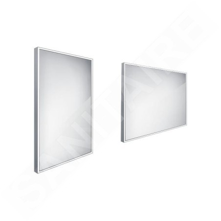 Nimco Miroirs - Miroir avec éclairage LED, 500x700 mm, aluminium ZP 13001