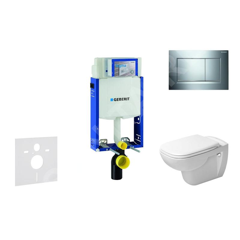 Geberit Kombifix - Ensemble bâti-support, cuvette de toilette et siège D-Code, Rimless, SoftClose, plaque Sigma30, chrome Geberit Kombifix - Ensemble bâti-support, cuvette de toilette et siège D-Code, Rimless, SoftClose, plaque Sigma30, chrome