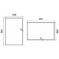 Nimco Miroirs - Miroir avec éclairage LED, 500x700 mm, aluminium ZP 13001