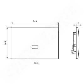Ideal Standard Septa Pro - Plaque de déclenchement électronique E2, chrome R0132AA
