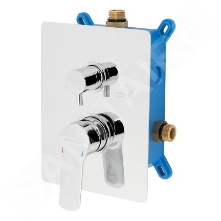 Novaservis Metalia 54 - Mitigeur encastré avec 2 sorties et corps d’encastrement, chrome BOX54051R,0