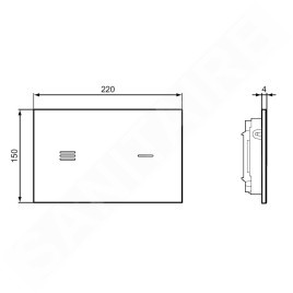 Ideal Standard Symfo - Plaque de déclenchement électronique NT1, blanc R0129SA
