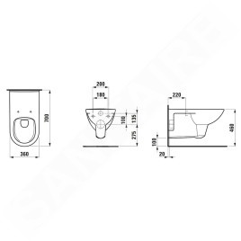 Laufen Pro Liberty - WC suspendus adaptés aux personnes à mobilité réduite, Rimless, avec LCC, blanc H8219544000001