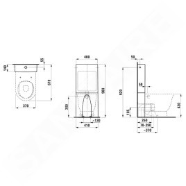 Laufen The New Classic - WC à poser, évacuation arrière/bas, Rimless, s LCC, blanc H8238514000001