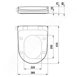 Laufen Cleanet Riva - Abattant WC rabattable SoftClose, blanc H8916910000001