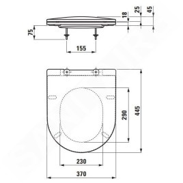 Laufen Pro - Abattant WC Slim, blanc H8989600000001