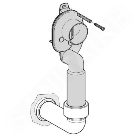 Laufen Accessoires - Siphon pour raccord caché H8941530000001