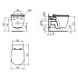 Ideal Standard Connect - WC suspendu avec abattant, AquaBlade, blanc E048301 Ideal Standard Connect - WC suspendu avec abattant, AquaBlade, blanc E048301