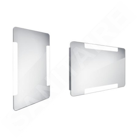 Nimco Miroirs - Miroir de salle de bain LED 500 x 800 mm, arrondi, aluminium ZP 18001