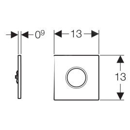 Geberit Systèmes de chasse d’eau - Commande de WC à déclenchement électronique du rinçage, type 01, alimentation depuis pile,