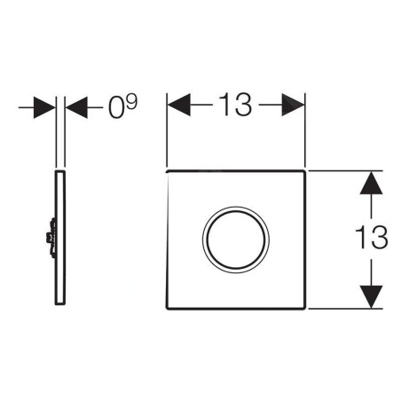 Geberit Systèmes de chasse d’eau - Commande de WC à déclenchement électronique du rinçage, type 01, alimentation depuis pile,