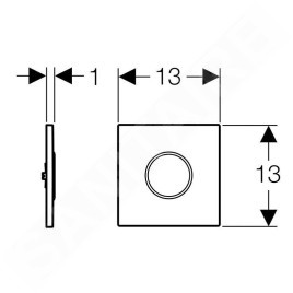 Geberit Systèmes de chasse d’eau - Commande de WC à déclenchement électronique du rinçage, type 10, alimentation depuis pile,