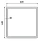 Nimco Miroirs - Miroir de salle de bains éclairé par LED 600 x 600 mm, arrondi, aluminium ZP 19066 Nimco Miroirs - Miroir de salle de bains éclairé par LED 600 x 600 mm, arrondi, aluminium ZP 19066