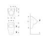 Geberit Urinoirs - Urinoir Selnova, alimentation supérieure, blanc 500.343.01.1 Geberit Urinoirs - Urinoir Selnova, alimentation supérieure, blanc 500.343.01.1