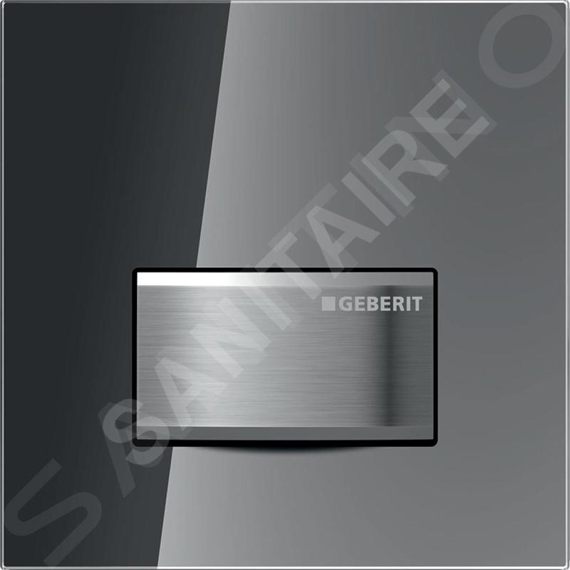 Geberit Sigma50 - Commande du rinçage de l'urinoir, chrome/verre fumée 116.016.SD.5