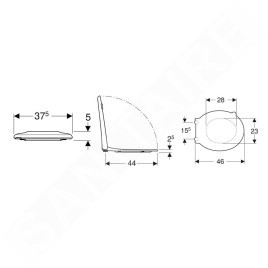 Geberit Selnova - Abattant de WC adapté aux PMR, blanc 501.559.01.1