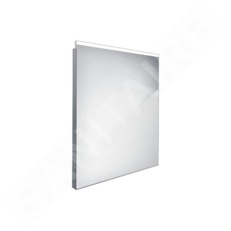 Nimco Miroirs - Miroir avec éclairage LED, 600x700 mm, aluminium ZP 8002