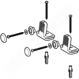 Geberit Accessoires - Eléments de fixation pour WC ou bidet suspendu, fixation latérale 500.100.00.1