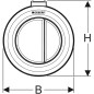 Geberit Systèmes de chasse d’eau - Déclenchement à distance type 01, pneumatique, pour rinçage double touche, blanc alpin