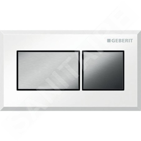 Geberit Systèmes de chasse d’eau - Déclenchement à distance pneumatique, pour réservoir Sigma 8 cm encastré, blanc / chrome