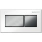 Geberit Systèmes de chasse d’eau - Déclenchement à distance pneumatique, pour réservoir Sigma 8 cm encastré, blanc / chrome