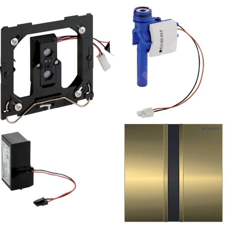 Geberit Systèmes de chasse d’eau - Commande de WC à déclenchement électronique du rinçage, alimentation sur secteur, plaque de Geberit Systèmes de chasse d’eau - Commande de WC à déclenchement électronique du rinçage, alimentation sur secteur, plaque de
