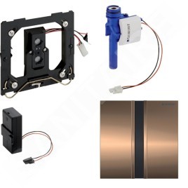 Geberit Systèmes de chasse d’eau - Commande de WC à déclenchement électronique du rinçage, alimentation sur secteur, plaque de