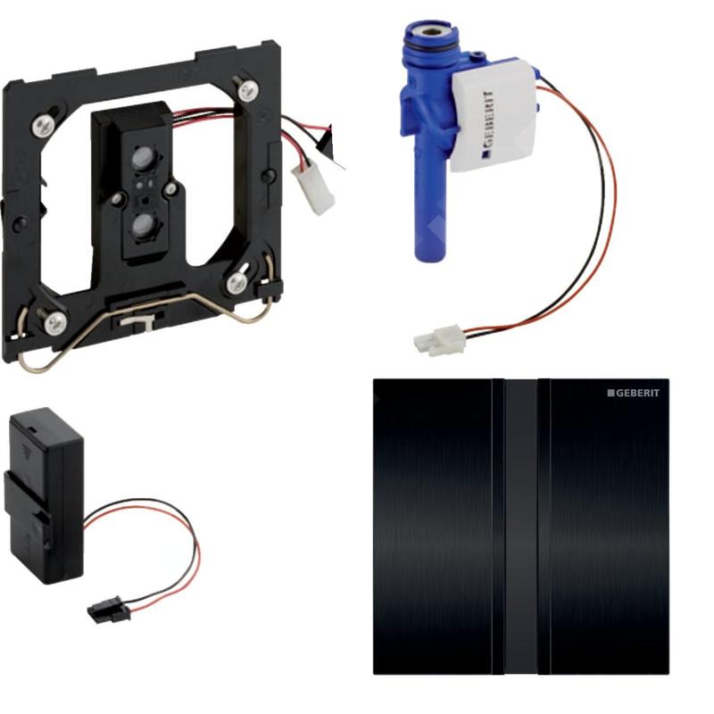 Geberit Systèmes de chasse d’eau - Commande de WC à déclenchement électronique du rinçage, alimentation sur secteur, plaque de Geberit Systèmes de chasse d’eau - Commande de WC à déclenchement électronique du rinçage, alimentation sur secteur, plaque de
