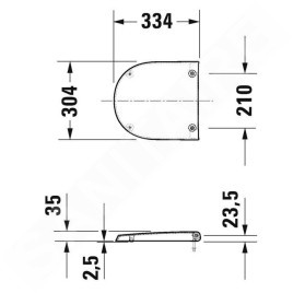 Duravit ME by Starck - Couvercle pour urinoir, avec Softclose, blanc mat 0024093200