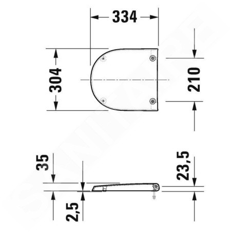 Duravit ME by Starck - Couvercle pour urinoir, avec Softclose, blanc mat 0024093200