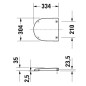 Duravit ME by Starck - Couvercle pour urinoir, avec Softclose, blanc mat 0024093200