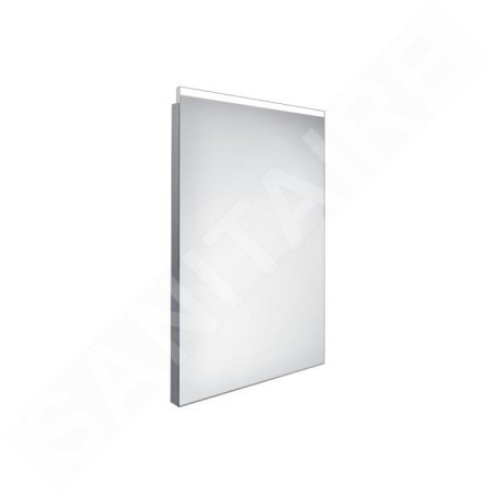 Nimco Miroirs - Miroir de salle de bains LED 500 x 700 mm, carré, aluminium ZP 8001