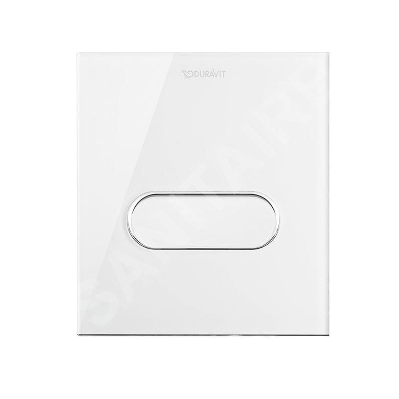 Duravit DuraSystem - Plaque de déclenchement A1 pour urinoir, verre blanc WD5005012000