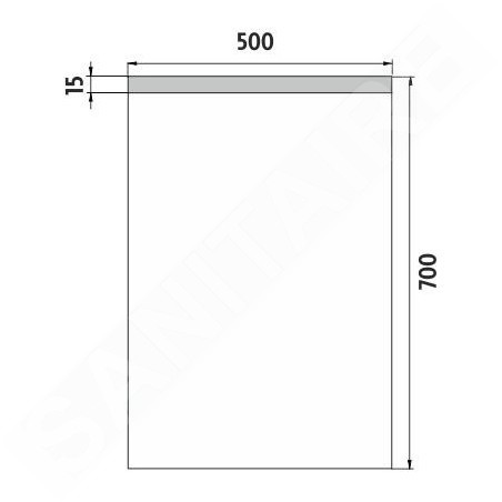 Nimco Miroirs - Miroir de salle de bains LED 500 x 700 mm, carré, aluminium ZP 8001