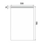 Nimco Miroirs - Miroir de salle de bains LED 500 x 700 mm, carré, aluminium ZP 8001 Nimco Miroirs - Miroir de salle de bains LED 500 x 700 mm, carré, aluminium ZP 8001