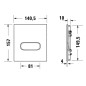 Duravit DuraSystem - Plaque de déclenchement A1 pour urinoir, verre blanc WD5005012000